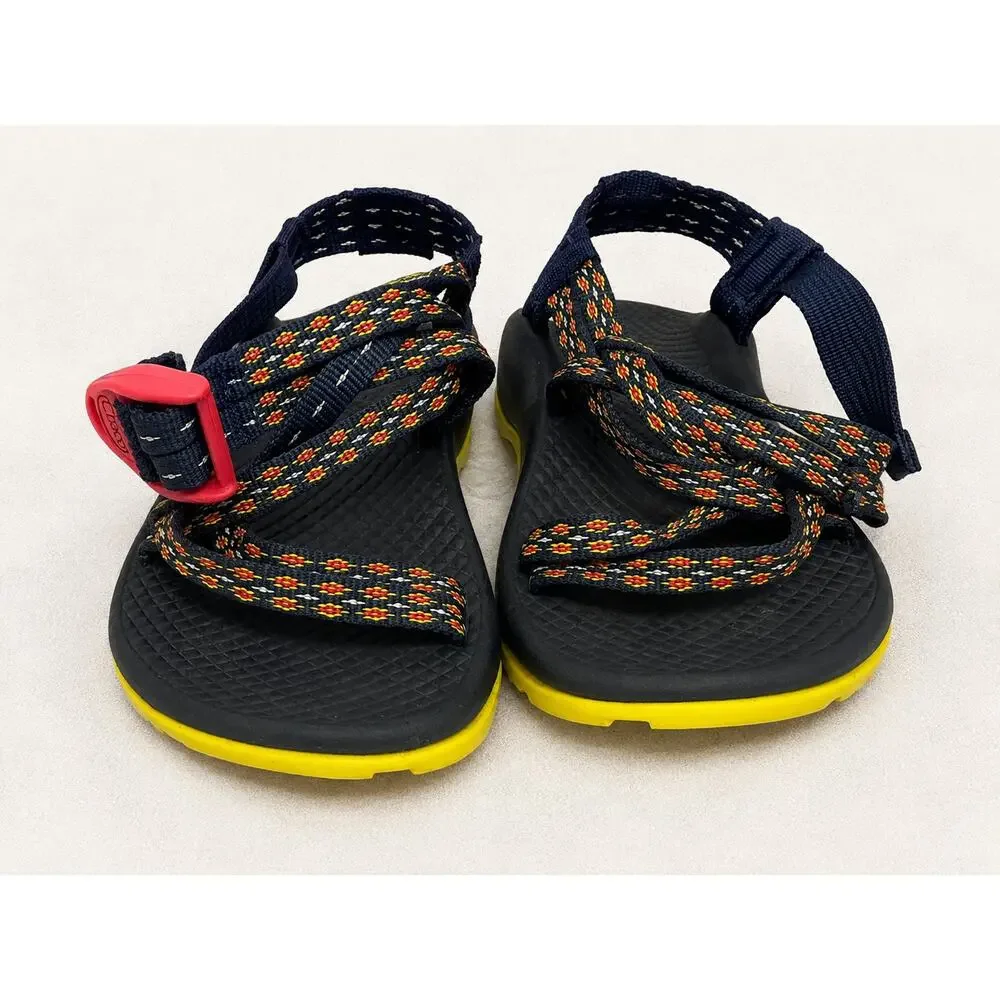 Chaco Kids Sport Sandals Size 12 Navy Multicolor Strappy Outdoor Hiking Shoes